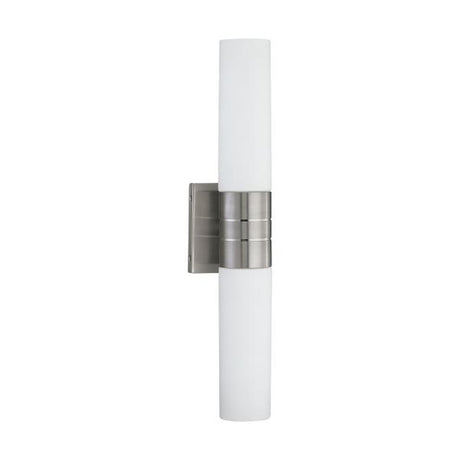 Link - 2 Light - (Vertical) Tube Wall Sconce with White Glass