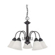 Ballerina - 5 Light - 24 in. - Chandelier with Frosted White Glass