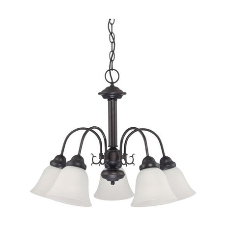 Ballerina - 5 Light - 24 in. - Chandelier with Frosted White Glass