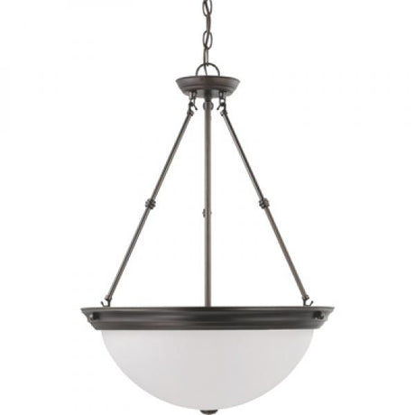 3 Light - 20 in. - Pendant with Frosted White Glass