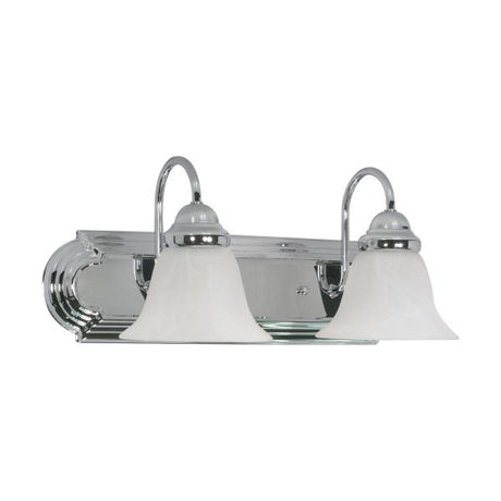 Ballerina - 2 Light - 18 in. - Vanity with Alabaster Glass Bell Shades