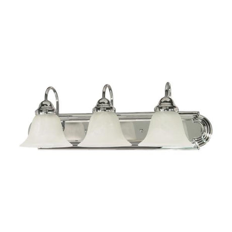 Ballerina - 3 Light - 24 in. - Vanity with Alabaster Glass Bell Shades