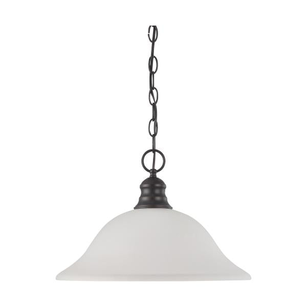 1 Light - 16 in. - Pendant with Frosted White Glass