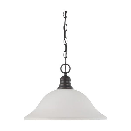 1 Light - 16 in. - Pendant with Frosted White Glass