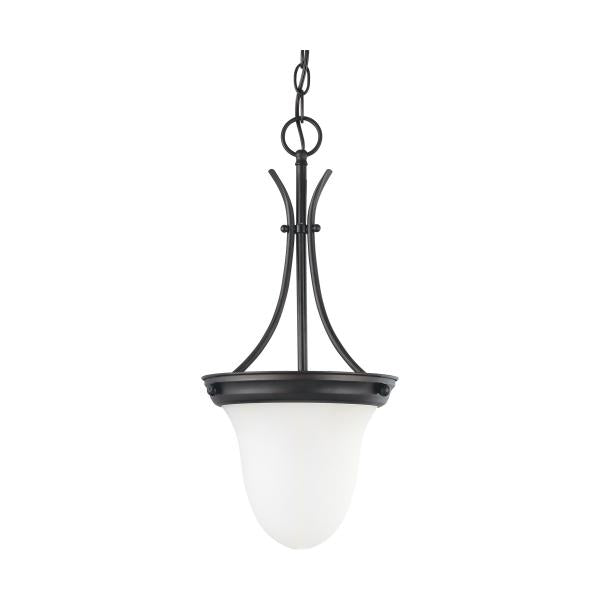 1 Light - 10 in. - Pendant with Frosted White Glass