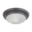 1 Light - 12 in. - Flush Mount Twist and Lock with Frosted White Glass