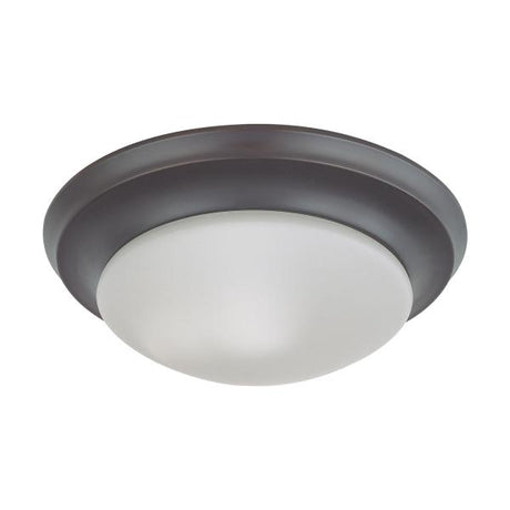 1 Light - 12 in. - Flush Mount Twist and Lock with Frosted White Glass