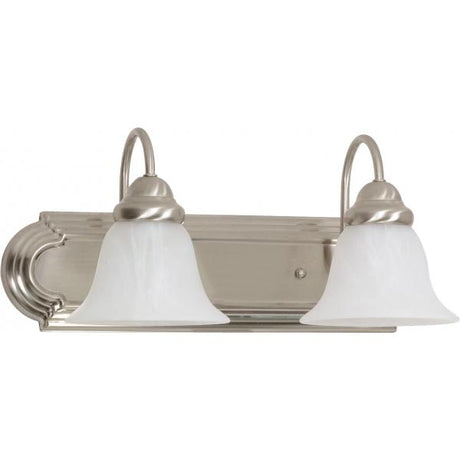 Ballerina - 2 Light - 18 in. - Vanity with Alabaster Glass Bell Shades