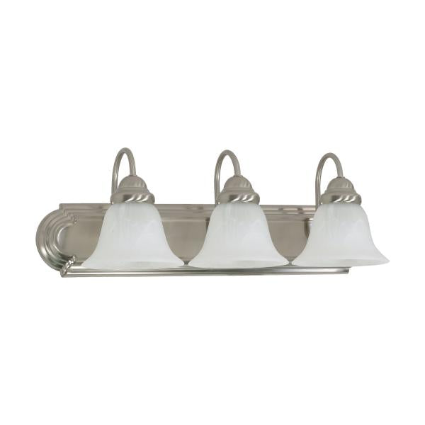 Ballerina - 3 Light - 24 in. - Vanity with Alabaster Glass Bell Shades