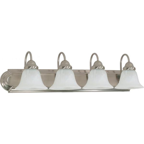 Ballerina - 4 Light - 30 in. - Vanity with Alabaster Glass Bell Shades