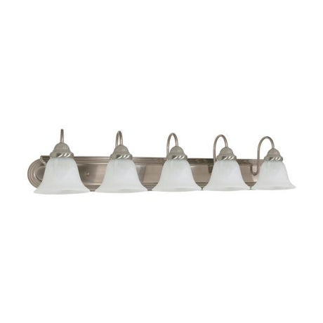 Ballerina - 5 Light - 36 in. - Vanity with Alabaster Glass Bell Shades