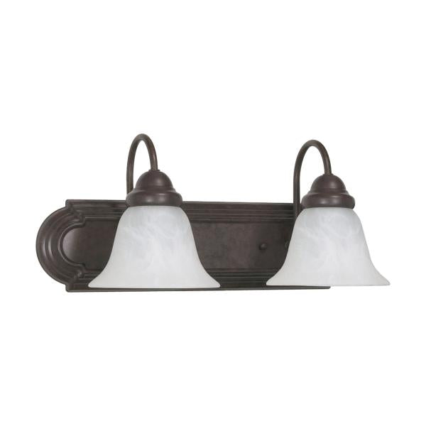 Ballerina - 2 Light - 18 in. - Vanity with Alabaster Glass Bell Shades