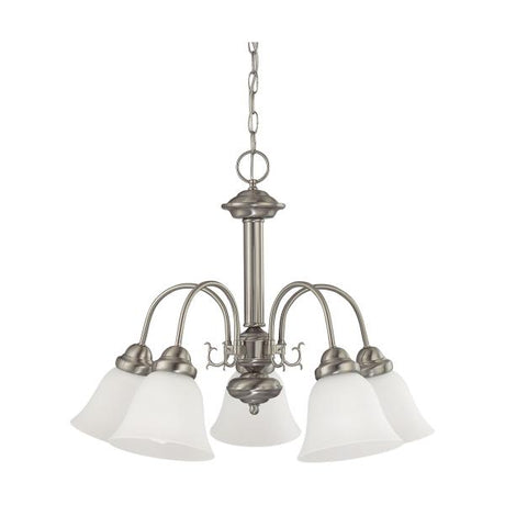 Ballerina - 5 Light - 24 in. - Chandelier with Frosted White Glass