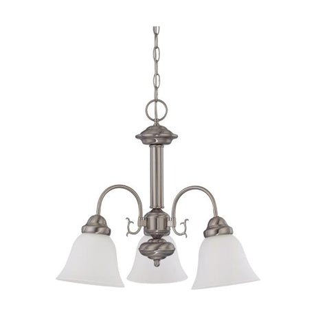 Ballerina - 3 Light - 20 in. - Chandelier with Frosted White Glass