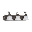 Ballerina - 3 Light - 24 in. - Vanity with Alabaster Glass Bell Shades