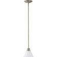 Empire - 1 Light - 7 in. - Mini Pendant with Frosted White Glass