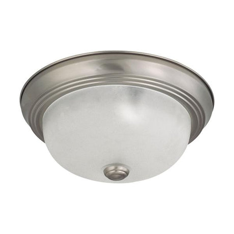 2 Light - 11 in. - Flush Mount with Frosted White Glass