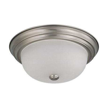 2 Light - 13 in. - Flush Mount with Frosted White Glass