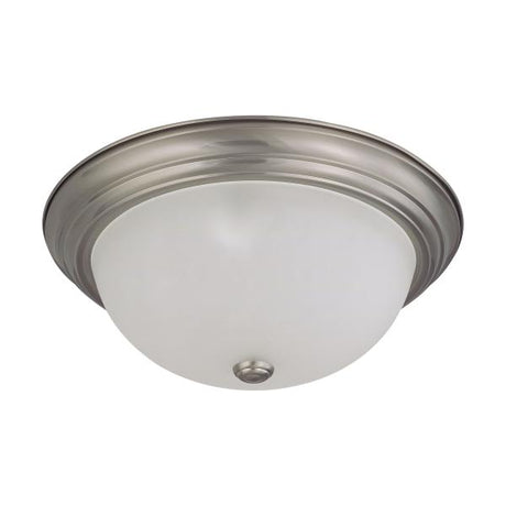 3 Light - 15 in. - Flush Mount with Frosted White Glass