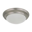 1 Light 12 in. Flush Mount Twist & Lock with Frosted White Glass