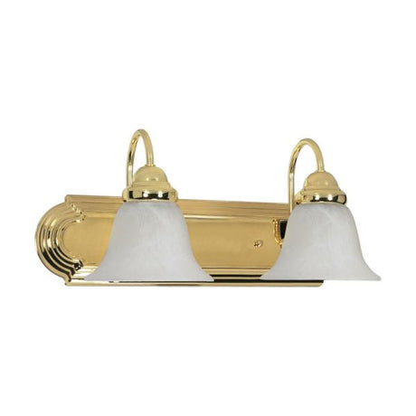 Ballerina - 2 Light - 18 in. - Vanity with Alabaster Glass Bell Shades