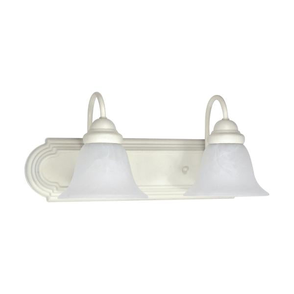 Ballerina - 2 Light - 18 in. - Vanity with Alabaster Glass Bell Shades