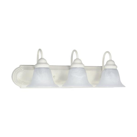 Ballerina - 3 Light - 24 in. - Vanity with Alabaster Glass Bell Shades