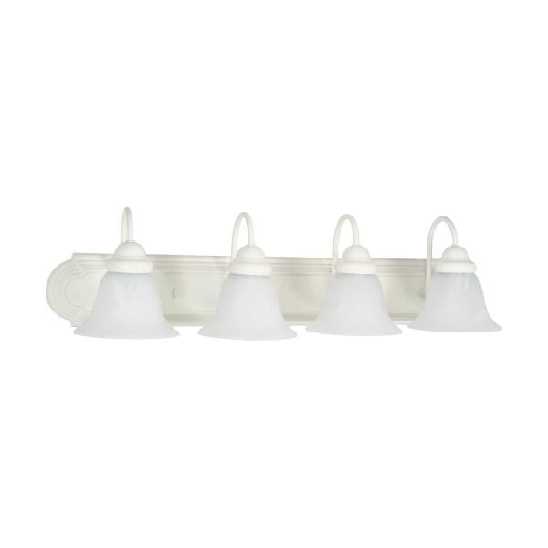 Ballerina - 4 Light - 30 in. - Vanity with Alabaster Glass Bell Shades