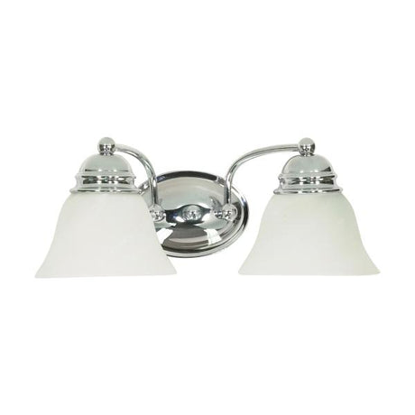 Empire - 2 Light - 15 in. - Vanity with Alabaster Glass Bell Shades