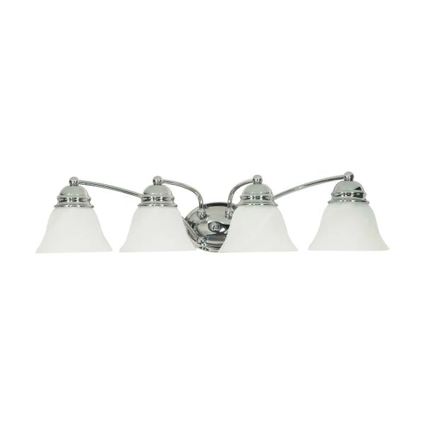 Empire - 4 Light - 29 in. - Vanity with Alabaster Glass Bell Shades