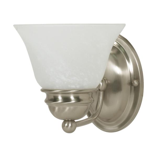 Empire - 1 Light - 7 in. - Vanity with Alabaster Glass Bell Shades