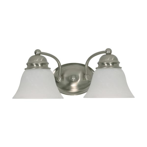 Empire - 2 Light - 15 in. - Vanity with Alabaster Glass Bell Shades