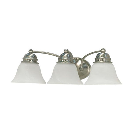 Empire - 3 Light - 21 in. - Vanity with Alabaster Glass Bell Shades