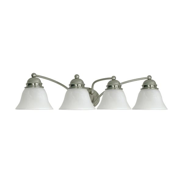 Empire - 4 Light - 29 in. - Vanity with Alabaster Glass Bell Shades