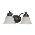 Empire - 2 Light - 15 in. - Vanity with Alabaster Glass Bell Shades