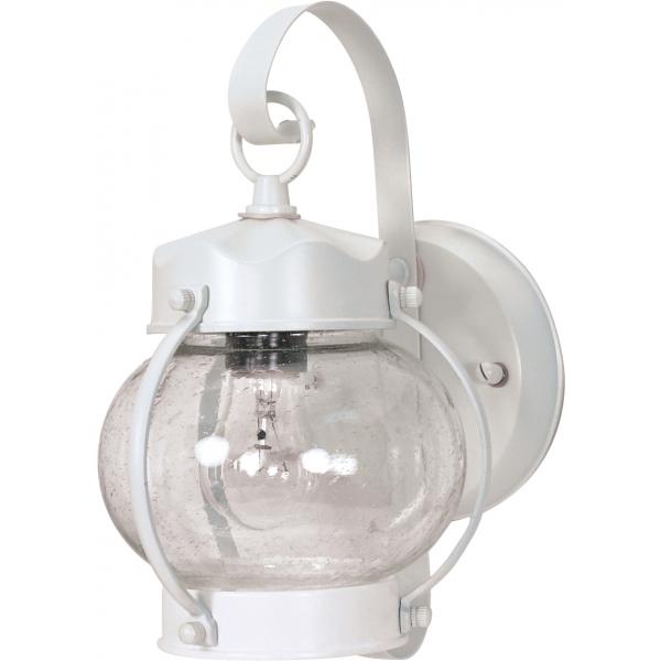 1 Light - 10-5/8 in. - Wall Lantern Onion Lantern with Clear Seed Glass - Color retail packaging