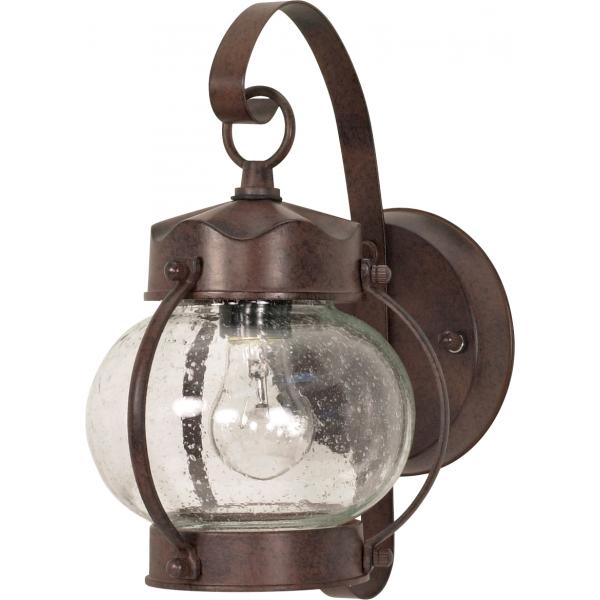 1 Light - 10-5/8 in. - Wall Lantern - Onion Lantern with Clear Seed Glass - Color retail packaging