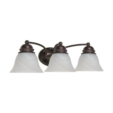 Empire - 3 Light - 21 in. - Vanity with Alabaster Glass Bell Shades