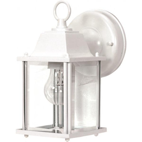 1 Light - 8-5/8 in. - Wall Lantern - Cube Lantern with Clear Beveled Glass - Color retail packaging