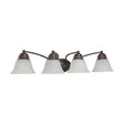 Empire - 4 Light - 29 in. - Vanity with Alabaster Glass Bell Shades