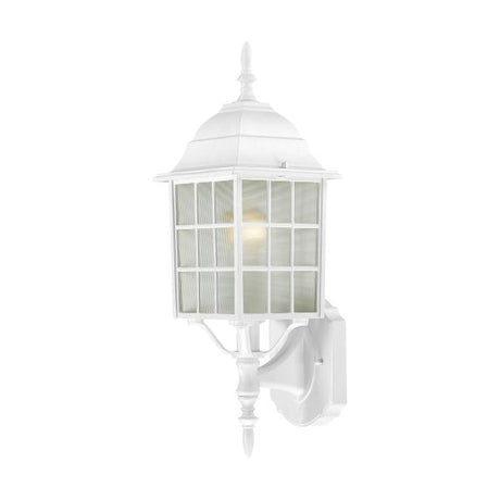 Adams - 1 Light - 18 in. - Outdoor Wall with Frosted Glass - Color retail packaging