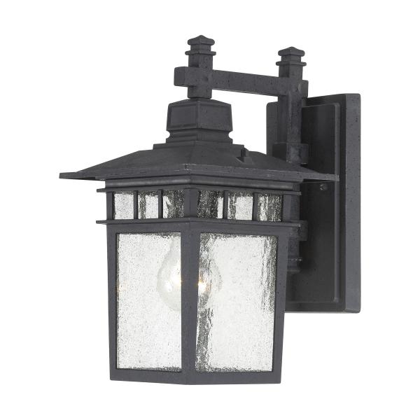 Cove Neck - 1 Light - 12 in. - Outdoor Lantern with Clear Seed Glass - Color retail packaging