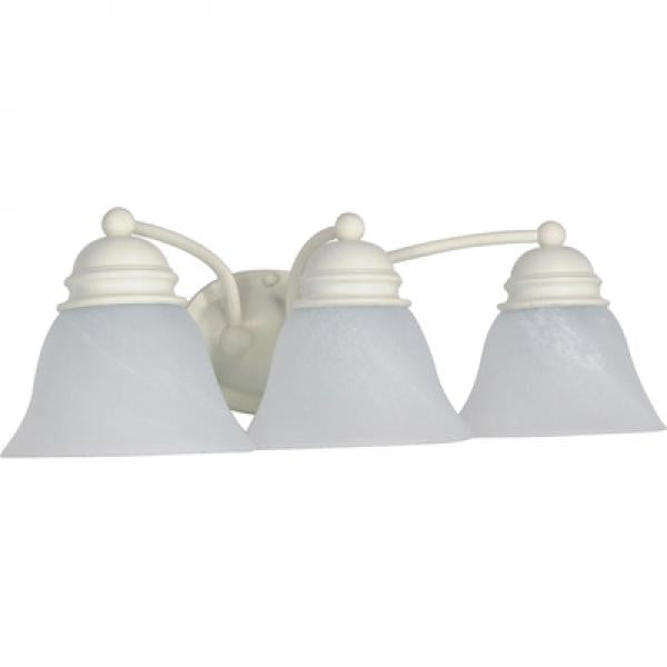 Empire - 3 Light - 21 in. - Vanity with Alabaster Glass Bell Shades