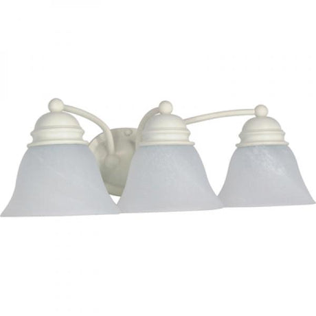 Empire - 3 Light - 21 in. - Vanity with Alabaster Glass Bell Shades