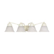 Empire - 4 Light - 29 in. - Vanity with Alabaster Glass Bell Shades