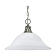 1 Light - 16 in. - Pendant - Alabaster Glass