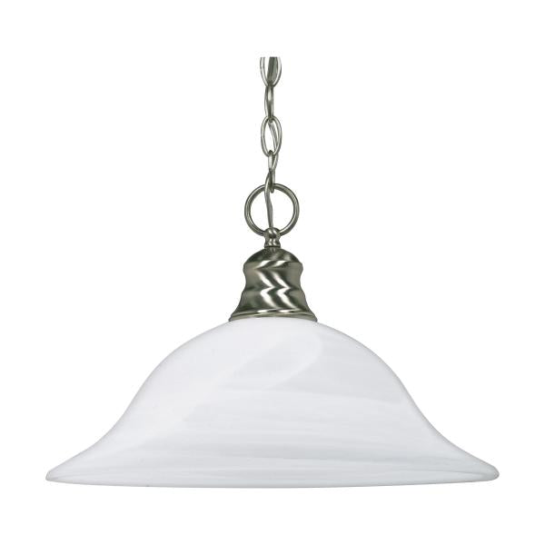 1 Light - 16 in. - Pendant - Alabaster Glass