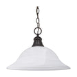 1 Light - 16 in. - Pendant - Alabaster Glass