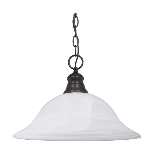 1 Light - 16 in. - Pendant - Alabaster Glass