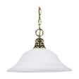 1 Light - 16 in. - Pendant - Alabaster Glass